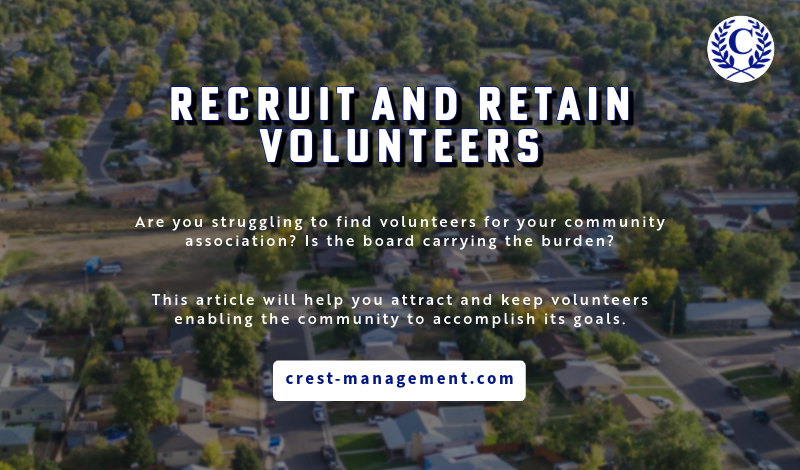 Recruit and Retain Community Association Volunteers